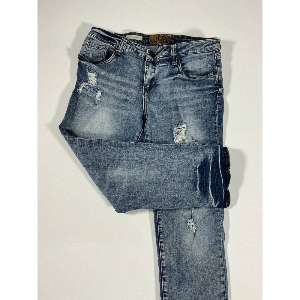KUT From The Kloth Bardot Skinny Boyfriend Distressed Cuffed Jeans Size 10